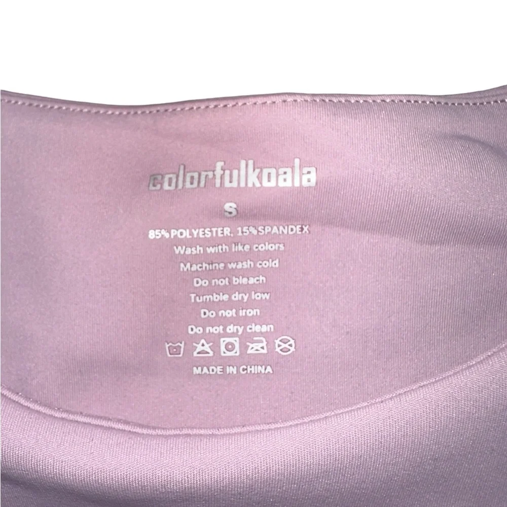 NWOT Colorfulkoala High Neck Contour Sleeveless Crop Double Lined Yoga S… - Picture 7 of 9